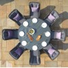 Maze Rattan Garden Furniture Victoria Garden 8 Seat Round Dining Set