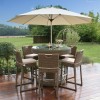 Maze Rattan Garden Furniture Winchester 6 Seater Round Bar Set with Ice Bucket