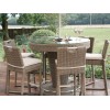 Maze Rattan Garden Furniture Winchester 6 Seater Round Bar Set with Ice Bucket