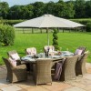 Maze Rattan Garden Furniture Winchester 8 Seat Oval Ice Bucket Dining Set with Venice Chairs