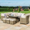 Maze Rattan Garden Furniture Winchester Ice Bucket Corner Sofa Set with Rising Table & Armchair