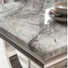 Vida Living Arianna Grey Marble 200cm Dining Table & 4 Belvedere Pewter Chairs Ari-200-GY+Bel-111-GY(4)