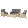 Royalcraft Garden Lisbon Rattan Deluxe 4 Seater 4pc Lounging Coffee Set