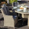 Royalcraft Wentworth Rattan 6 Seater Round Highback Comfort Dining Set