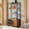 New Urban Chic Furniture Large Bookcase with Storage  IRF01E