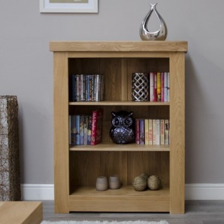 Bookcase Oak Furniture, Oak Bookcase With Baskets