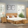 Ayr Oak Furniture Compact 3 Drawer Bedside