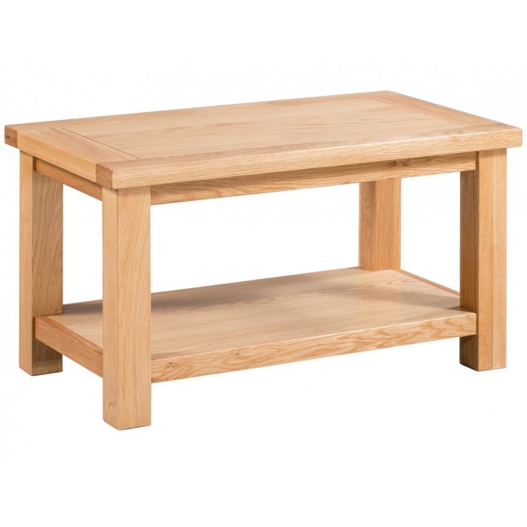 Devonshire Dorset Oak Furniture Small Coffee Table With Shelf DOR069