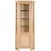 Devonshire Dorset Oak Furniture Glazed Corner Display Cabinet DOR086