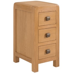 Ayr Oak Furniture Compact 3 Drawer Bedside Ayr Oak Furniture Compact 3 Drawer Bedside