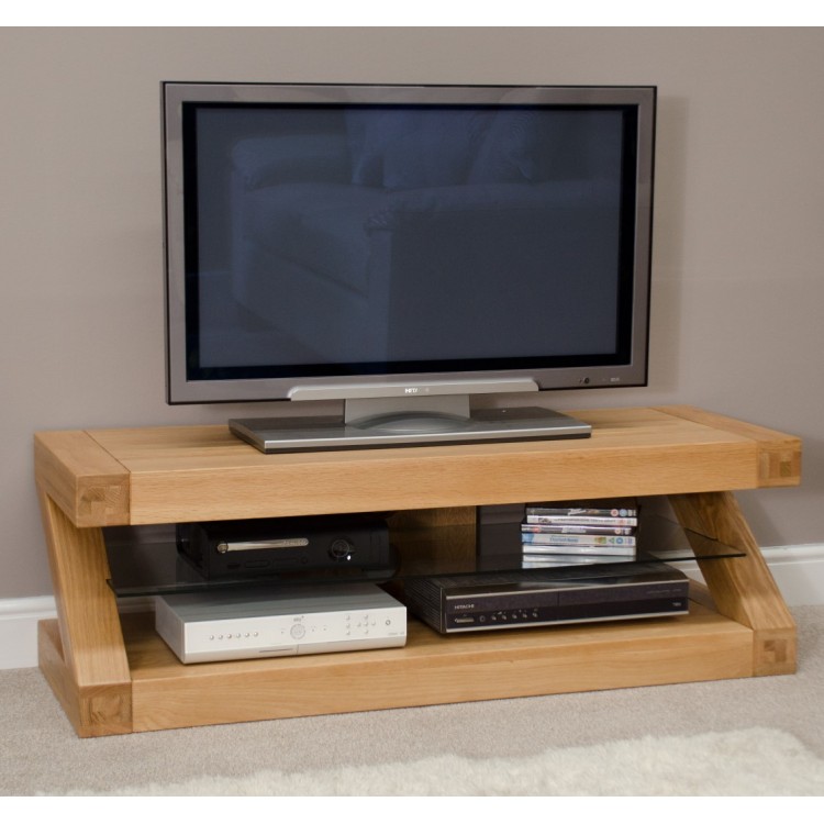 Z Solid Oak Furniture Plasma TV Unit