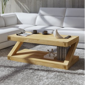 Z Solid Oak Furniture 4ft x 2ft Coffee Table Z Solid Oak Furniture 4ft x 2ft Coffee Table