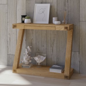 Z Solid Oak Furniture Console Table Z Solid Oak Furniture Console Table