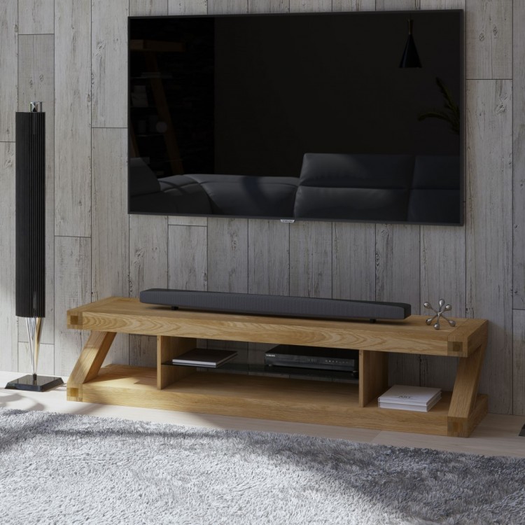 Z Solid Oak Furniture Large TV Plasma Unit  