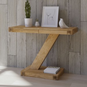 Z Solid Oak Furniture Modern Console Unit Z Solid Oak Furniture Modern Console Unit