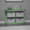 Z Solid Oak Furniture Basket Console Table