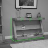 Z Solid Oak Furniture Wide Console with Shelf Table
