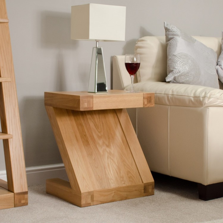 Z Solid Oak Furniture Lamp Table