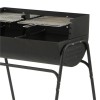 Lifestyle Appliances Half Barrel With Wind Shield Charcoal BBQ LFS253