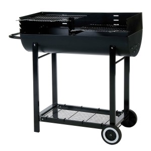 Lifestyle Appliances Half Barrel With Wind Shield Charcoal BBQ Lifestyle Appliances Half Barrel With Wind Shield Charcoal BBQ LFS253