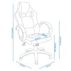 Daytona Faux Leather Racing Office Chair with Red Fabric Insert