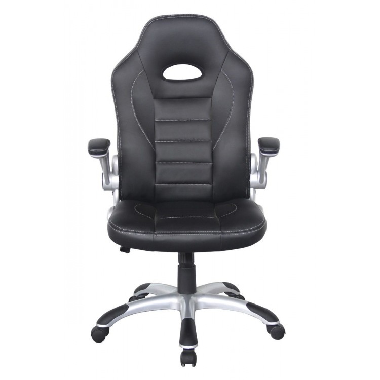 Alphason Office Furniture Talladega Black Faux Leather Racing Office Chair