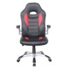 Talladega Black and Red Faux Leather Racing Office Chair