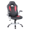 Talladega Black and Red Faux Leather Racing Office Chair