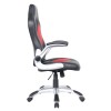 Talladega Black and Red Faux Leather Racing Office Chair