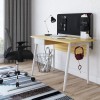 Alphason Office Furniture Freemont White and Light Oak Desk