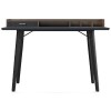 Alphason Office Furniture Charcoal Grey and Walnut Writing Desk