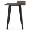 Alphason Office Furniture Charcoal Grey and Walnut Writing Desk