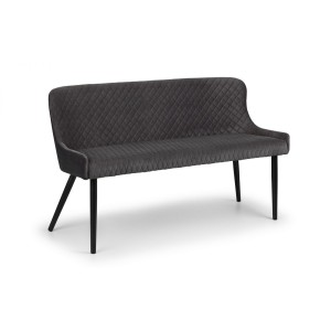 Julian Bowen Furniture Luxe High Back Bench Grey Julian Bowen Furniture Luxe High Back Bench Grey