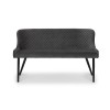 Julian Bowen Furniture Luxe High Back Bench Grey