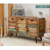 Coastal Chic Reclaimed Wood Furniture Living Room Package IRS09A+IRS08A+IRS02A