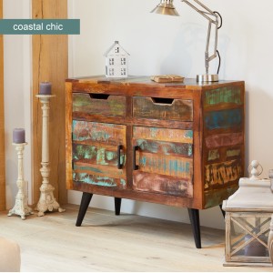 Coastal Chic Reclaimed Wood Furniture Small Sideboard Coastal Chic Reclaimed Wood Furniture Small Sideboard IRS02B