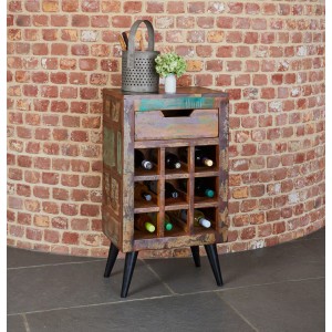 Coastal Chic Reclaimed Wood Wine Rack Lamp Table Coastal Chic Reclaimed Wood Wine Rack Lamp Table IRS05A