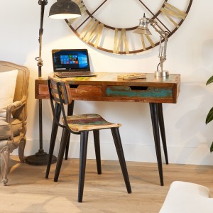 Coastal Chic Reclaimed Wood Furniture Laptop Desk / Dressing Table  IRS06A