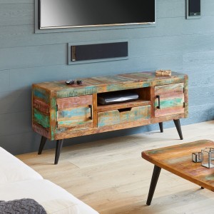 Coastal Chic Reclaimed Wood Furniture Widescreen TV Cabinet Coastal Chic Reclaimed Wood Furniture Widescreen TV Cabinet IRS09A