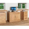 Mobel Oak Furniture Hidden Home Office Computer Desk COR06A