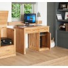 Mobel Oak Furniture Single Pedestal Computer Desk COR06B