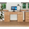 Mobel Oak Furniture Twin Pedestal Computer Desk COR06C