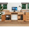 Mobel Oak Furniture Large Hidden Computer Desk COR06D