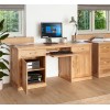 Mobel Oak Furniture Large Hidden Computer Desk COR06D