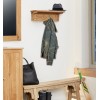 Mobel Oak Furniture Wall Mounted Coat Rack COR20B