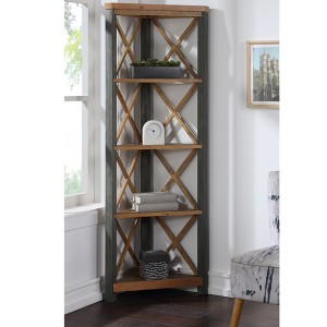 Urban Elegance Reclaimed Wood Furniture Large Corner Bookcase Urban Elegance Reclaimed Wood Furniture Large Corner Bookcase VPR01C