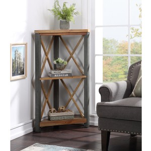 Urban Elegance Reclaimed Wood Furniture Small Corner Bookcase Urban Elegance Reclaimed Wood Furniture Small Corner Bookcase VPR01D