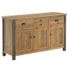 Urban Elegance Reclaimed Wood Furniture 4 Drawer 3 Door Sideboard VPR02A