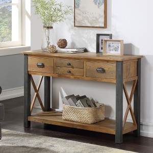 Urban Elegance Reclaimed Wood Furniture 4 Drawer Console Table Urban Elegance Reclaimed Wood Furniture 4 Drawer Console Table VPR02C