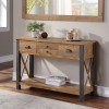 Urban Elegance Reclaimed Wood Furniture 4 Drawer Console Table VPR02C